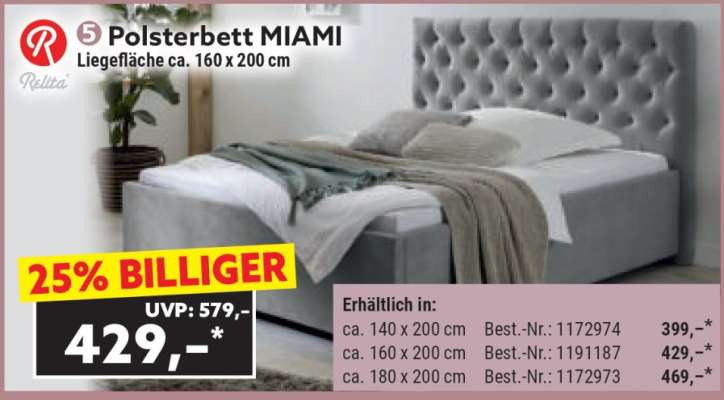 Polsterbett MIAMI
