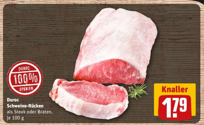 Duroc Schweine-Rücken