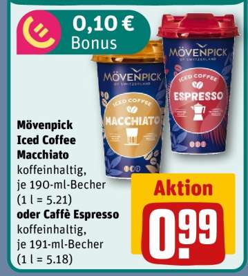 Mövenpick Iced Coffee Macchiato oder Caffè Espresso