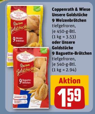 Coppenrath & Wiese Unsere Goldstücke 9 Weizenbrötchen oder Unsere Goldstücke 9 Baguette-Brötchen