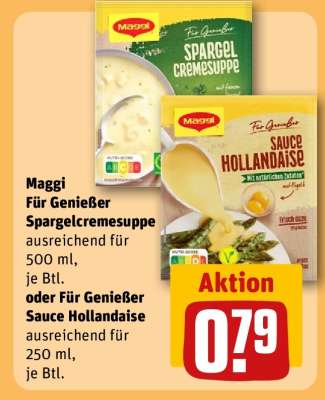 Maggi Für Genießer Spargelcremesuppe oder Für Genießer Sauce Hollandaise