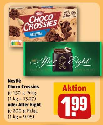 Nestlé Choco Crossies oder After Eight