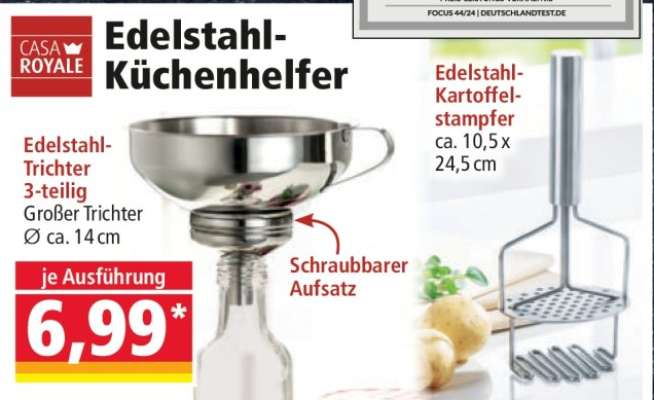 Edelstahl- Küchenhelfer