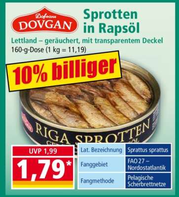 Sprotten in Rapsöl
