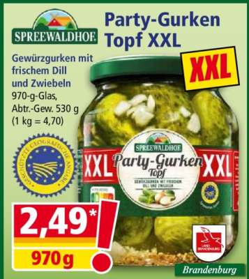 Party-Gurken Topf XXL