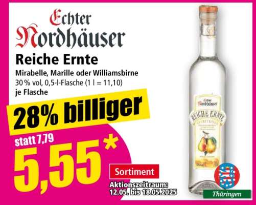 Echter Nordhäuser Reiche Ernte