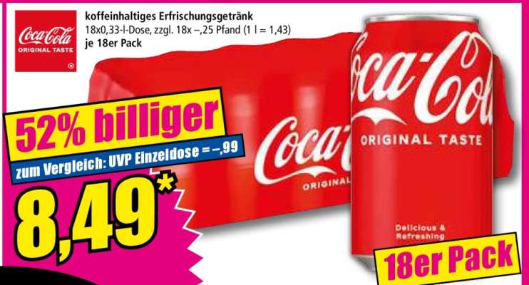 Coca-Cola Original Taste 18er Pack
