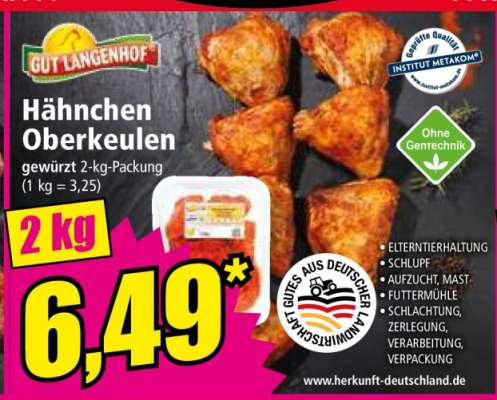 Hähnchen Oberkeulen
