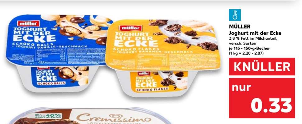 MÜLLER Joghurt mit der Ecke