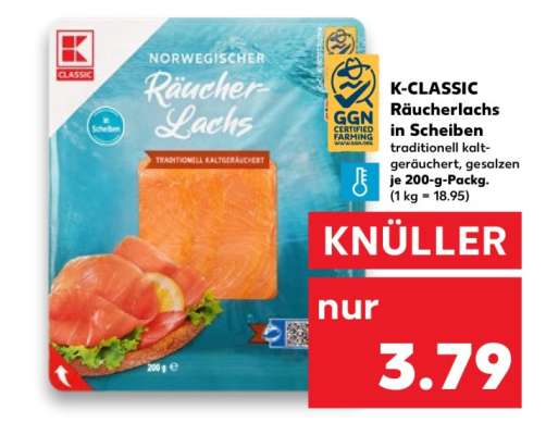 K-CLASSIC Räucherlachs in Scheiben