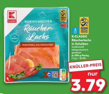K-CLASSIC Räucherlachs in Scheiben