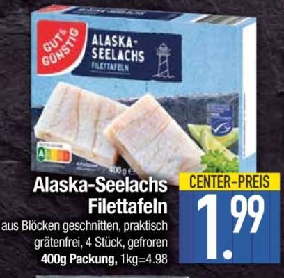 Alaska-Seelachs Filettafeln