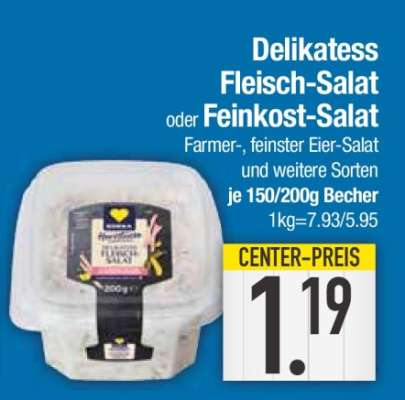 Delikatess Fleisch-Salat oder Feinkost-Salat