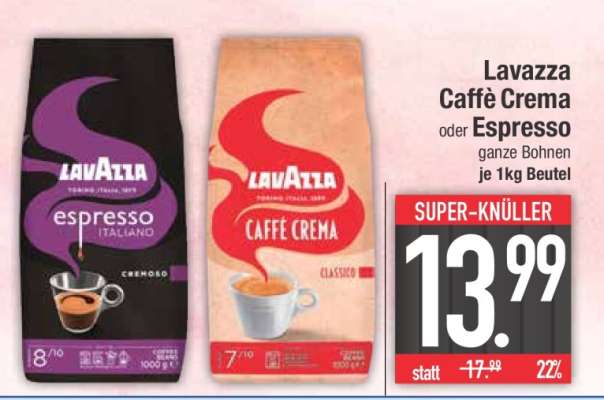 Lavazza Caffe Crema oder Espresso