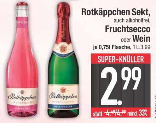 Rotkäppchen Sekt, Fruchtsecco oder Wein