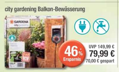 city gardening Balkon-Bewässerung