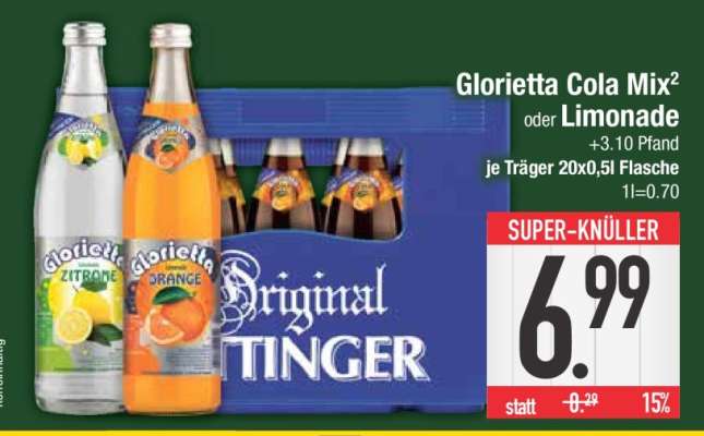 Glorietta Cola Mix² oder Limonade