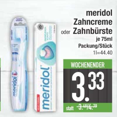 meridol Zahncreme oder Zahnbürste