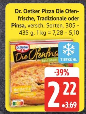Dr. Oetker Pizza Die Ofenfrische, Tradizionale oder Pinsa