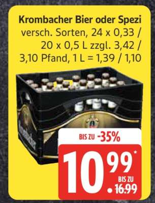 Krombacher Bier oder Spezi