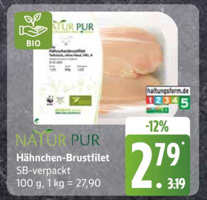 NATUR PUR Hähnchen-Brustfilet