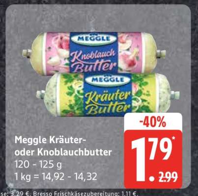 Meggle Kräuter- oder Knoblauchbutter