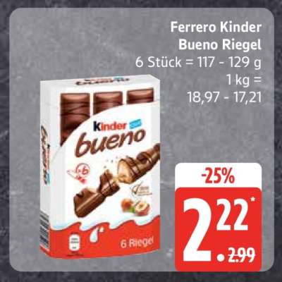 Ferrero Kinder Bueno Riegel