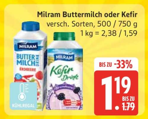 Milram Buttermilch oder Kefir