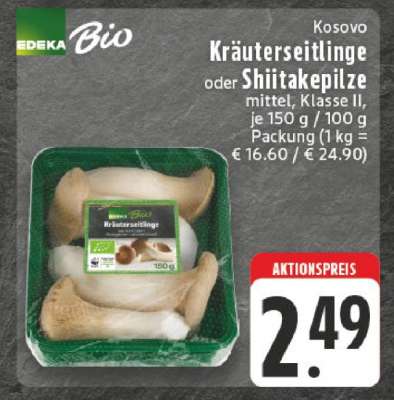 Kräuterseitlinge oder Shiitakepilze