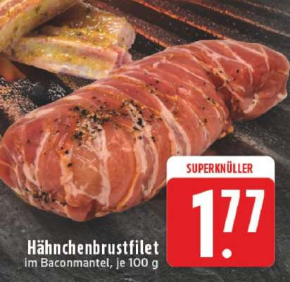 Hähnchenbrustfilet im Baconmantel