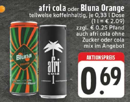 afri cola oder Bluna Orange