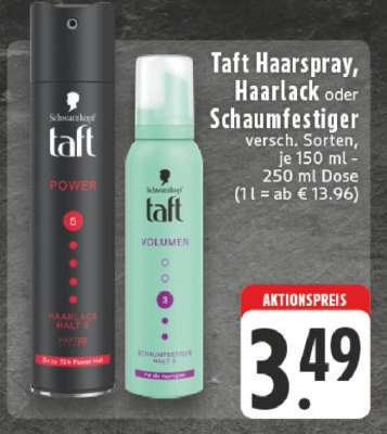 taft Haarspray, Haarlack oder Schaumfestiger