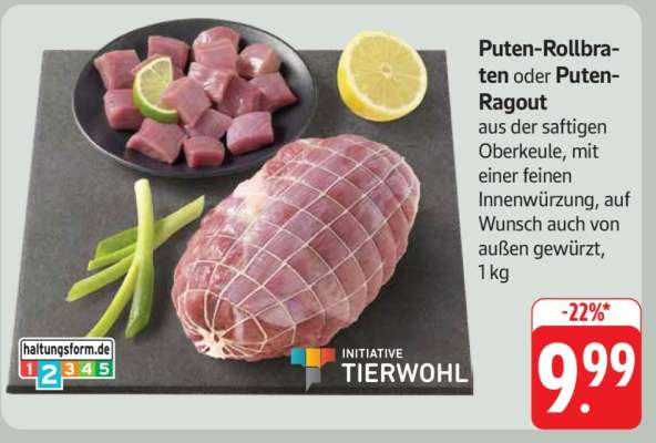 Puten-Rollbraten oder Puten-Ragout