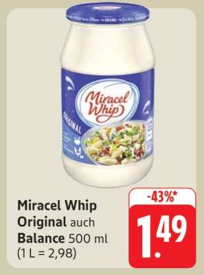 Miracel Whip Original auch Balance
