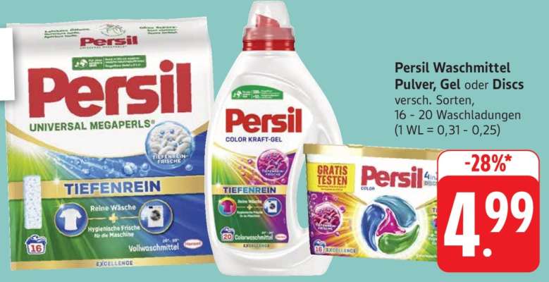 Persil Waschmittel Pulver, Gel oder Discs