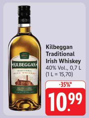 Kilbeggan Traditional Irish Whiskey