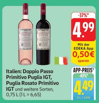 Doppio Passo Primitivo Puglia IGT, Puglia Rosato Primitivo IGT