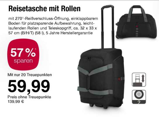 Reisetasche mit Rollen