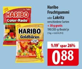 Haribo Fruchtgummi oder Lakritz