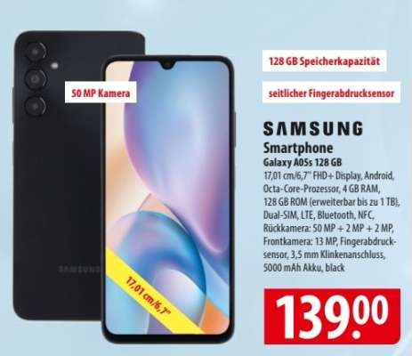 Samsung Galaxy A05s 128 GB