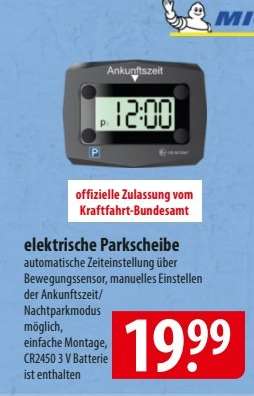 elektrische Parkscheibe