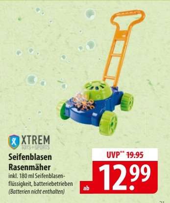 Seifenblasen Rasenmäher