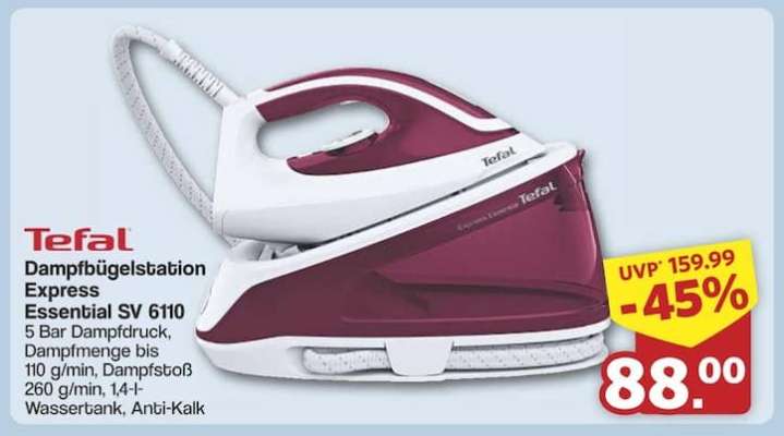 Tefal Dampfbügelstation Express Essential SV 6110