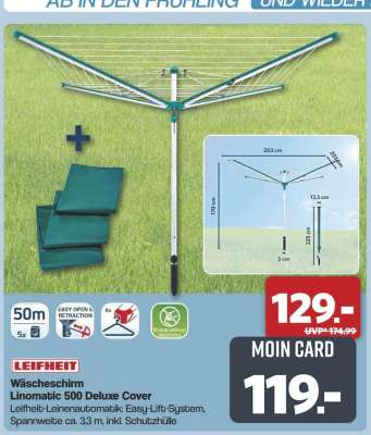 Leifheit Wäscheschirm Linomatic 500 Deluxe Cover