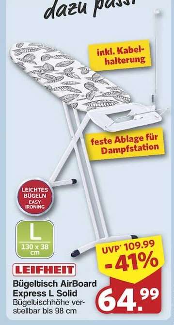 Leifheit Bügeltisch AirBoard Express L Solid
