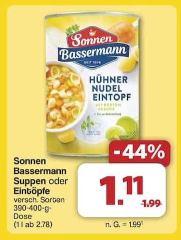 Sonnen Bassermann Suppen oder Eintöpfe