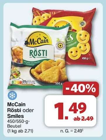 McCain Rösti oder Smiles