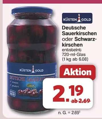 Deutsche Sauerkirschen oder Schwarzkirschen