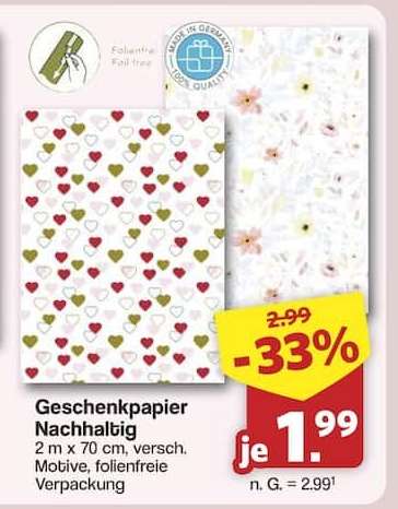 Geschenkpapier Nachhaltig