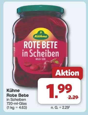 Kühne Rote Bete in Scheiben